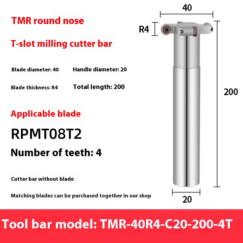 2066-CNC machining center TMR round nose T-slot milling cutter bar arc R2.5R3R4R5R6 slotted side and side cut shank Shandong Denso Pricision Tools Co.,Ltd.